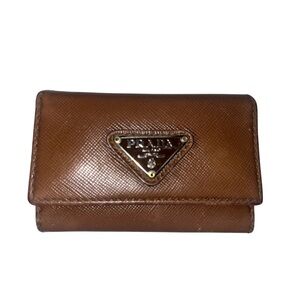 Prada Brown Key/Card Holder Wallet